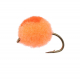 Manic Tackle Project Glo Bug Fly Tangerine/Brite Red #10