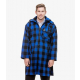 Swanndri Mens Mosgiel Wool Bush Shirt with Zip-up Front Blue/Black