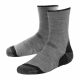 Black Shag Merino Crew Socks Grey L