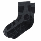 Black Shag Merino Blend Winter Crew Socks Dark Grey Large