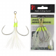 NOEBY Extra Heavy Duty Feathered Twin Assist Hooks Qty 2