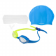 Mirage SA220 Kids Goggles Swim Cap and Earplugs Swim Pack Green/Blue