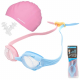 Mirage SA220 Kids Goggles Swim Cap and Earplugs Swim Pack Purple/Pink