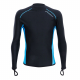 Sharkskin Chillproof Mens Long Sleeve Thermal Top Black/Blue