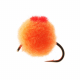 Feather Merchants Glo Bug Egg Fly Fire Orange/Red Dot #14