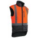 Styx Mill Hi-Vis Oilskin Fur Lined Vest Orange/Black