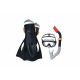 Bestway Spark Wave Mask Snorkel and Fins Set Black Small