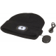 Rechargeable LED Beanie with Bluetooth Speakers Black