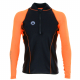 Sharkskin Performance Wear Chillproof Mens Compression Thermal Top Black/Orange Small