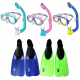 Pro-Dive Easy Vision Kids Dive Mask Snorkel and Fins Set with Safety Whistle
