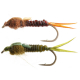 Black Magic Fly Nymph Vinyl Rib Trout Fly