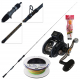 Daiwa Lexa PENN Battalion Slow Jig Combo with Braid and Slider Lure 6ft 8in 20lb 1pc