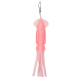 Single Rigged Squid for Dredges and Daisy Chains 9in Pink