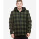 Swanndri Mens Hudson Wool Hoodie Olive/Black Check