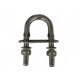Cleveco 316 Stainless Steel U-Bolt with Two Nuts and One Plate