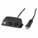 Cigarette Lighter Socket 2 Way Splitter with USB Ports 12V/24VDC 