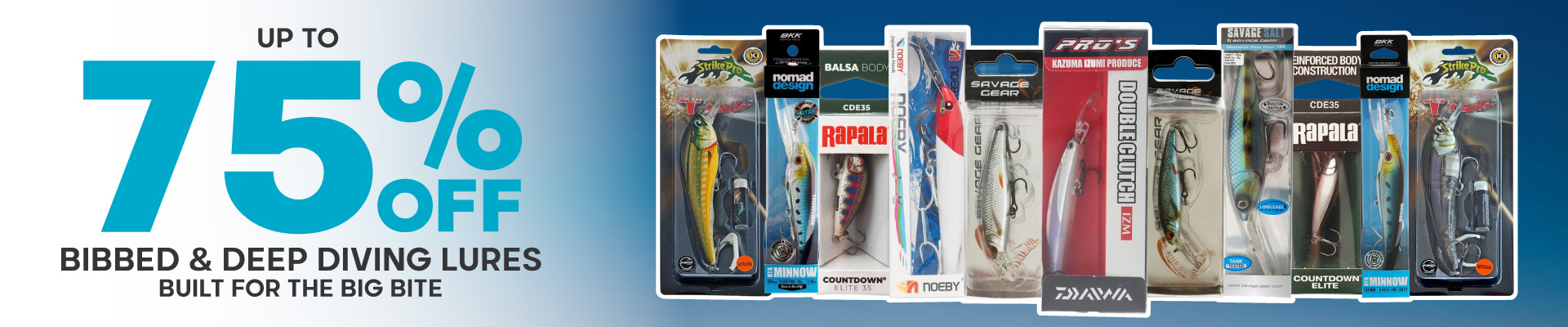Bibbed and Deep Diving Lures Banner