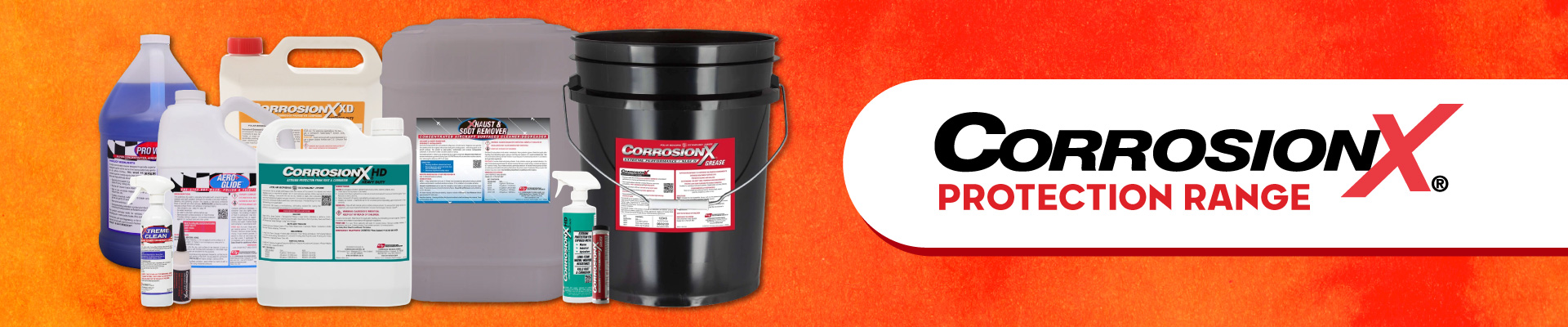 CorrosionX Protection Range Banner