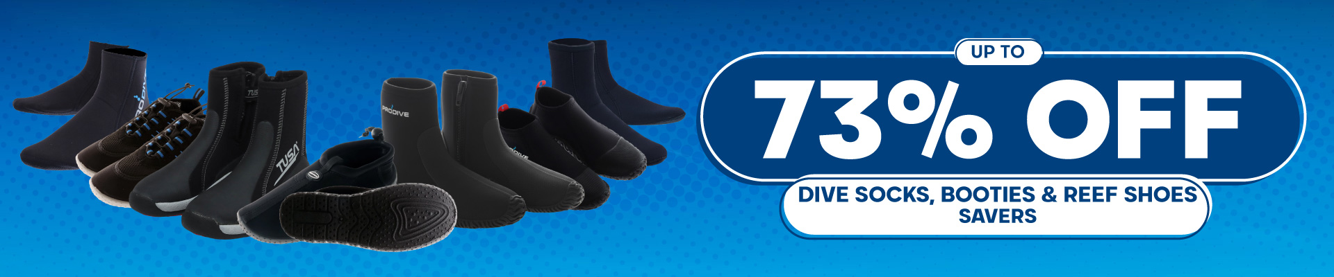 Dive Socks, Booties & Reef Shoes Savers Banner
