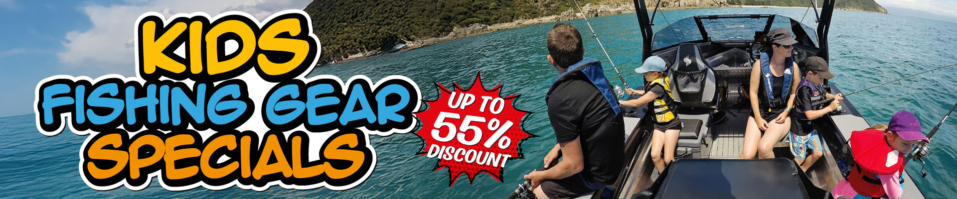 Kids Fishing Gear Specials Banner