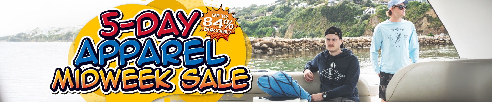 Up to 84% off on massive range of selected products! Banner