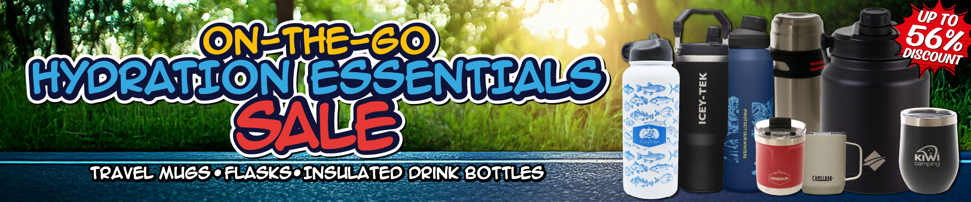 On-the-Go Hydration Essentials Sale Banner