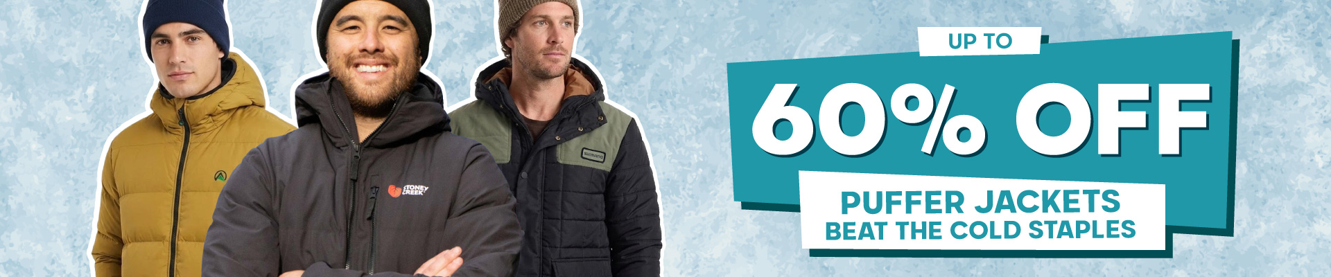 Puffer Jackets Beat the Cold Staples Banner