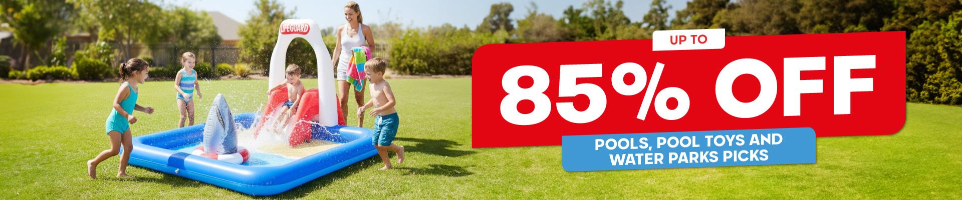 Pools, Pool Toys and Water Parks Picks Banner