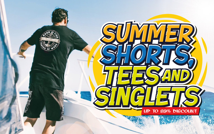 Summer Shorts, Tees and Singlets Banner