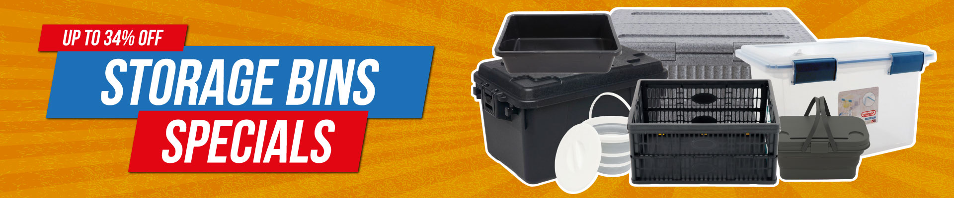 Storage Bins Specials Banner