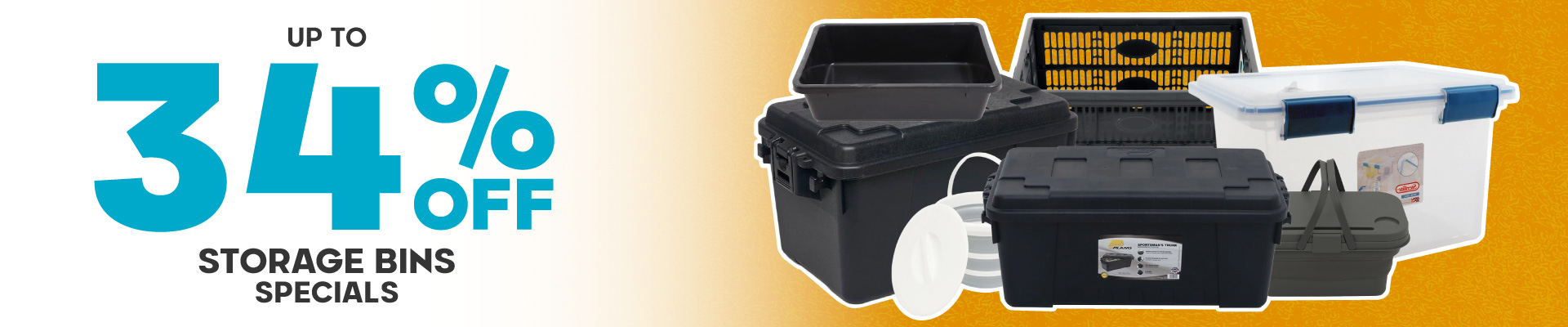 Storage Bins Specials Banner