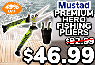 Mustad Premium Hero Fishing Pliers Green 7in