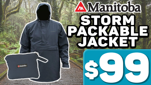 Manitoba Storm Compact 3 Waterproof Packable Jacket Navy