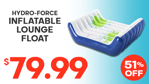 Hydro-Force Chill Splash Inflatable Lounge Float 2.21 x 1.74m