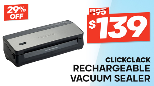 ClickClack Equip Portable Rechargeable Vacuum Sealer