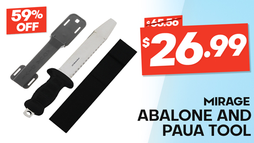 Mirage Abalone and Paua Tool with Sheath 19.5cm