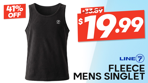 Line 7 Fleece Mens Singlet 220gsm