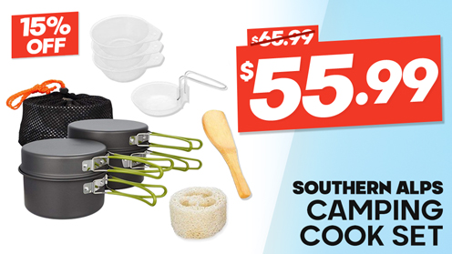 Southern Alps 10 Piece Camping Cook Set
