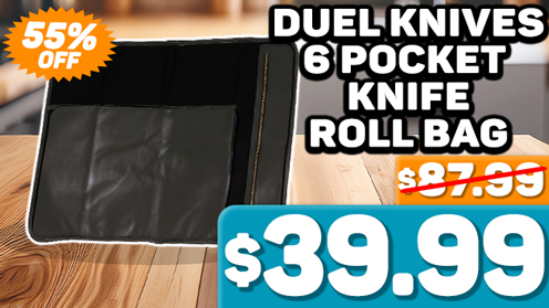 Duel Knives 6 Pocket Knife Roll Bag