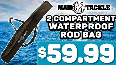 ManTackle 600D 2 Compartment Waterproof Rod Bag 150cm Green