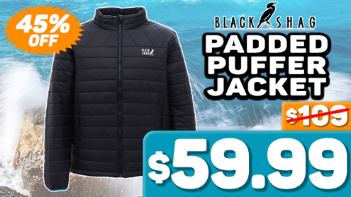 Black Shag 200gsm Padded Puffer Jacket