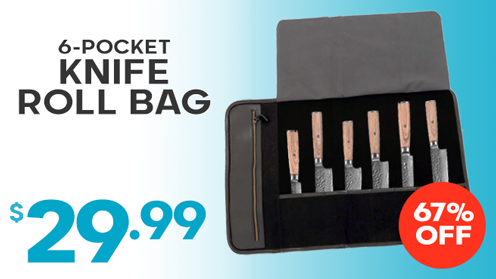 Duel Knives 6 Pocket Knife Roll Bag