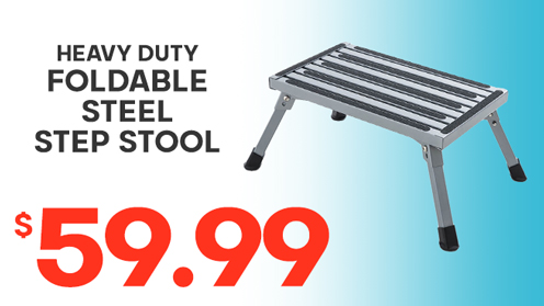 Heavy-Duty Foldable Steel Step Stool