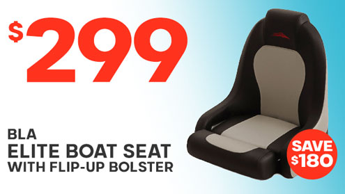 BLA Anglapro Recon Elite Boat Seat with Flip-Up Bolster