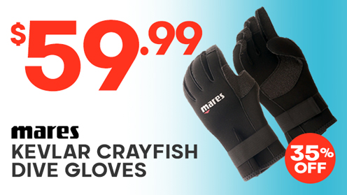 Mares Catch Flexa Kevlar Crayfish Dive Gloves 3mm