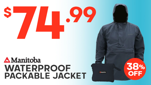 Manitoba Storm Compact 3 Waterproof Packable Jacket Navy