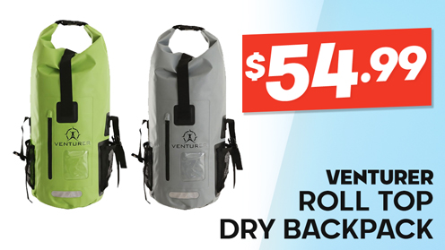 Venturer Waterproof Roll Top Dry Backpack 35L