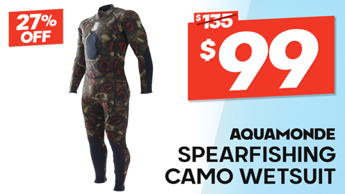 AquaMonde Mens Spearfishing Camo Wetsuit 3mm