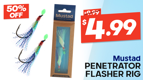 Mustad UltraPoint Penetrator Flasher Rig Blue Silver