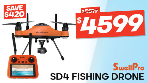SwellPro SplashDrone SD4 Plus Enterprise Waterproof Fishing Drone with 4K Camera 7km Range